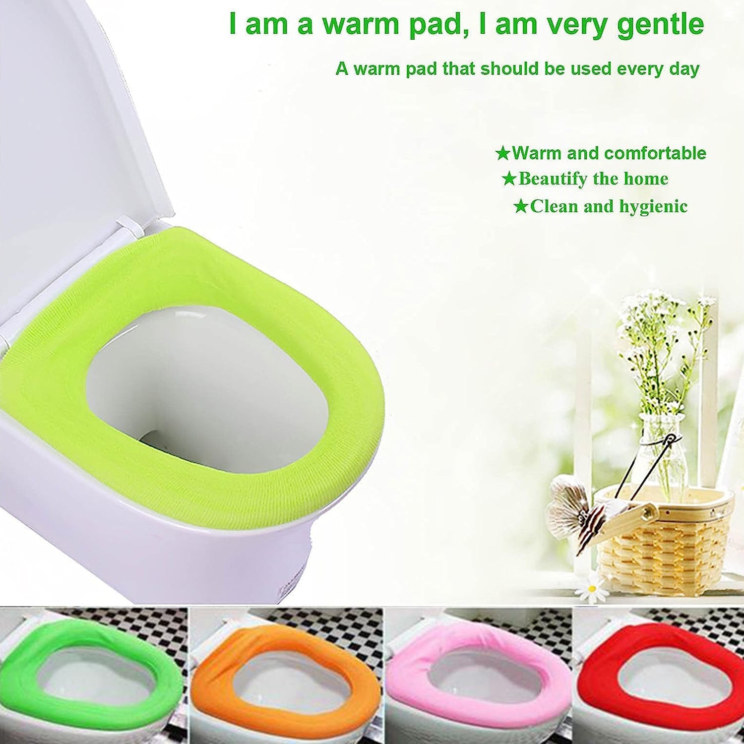 4768 Bathroom Soft Thicker Warmer Stretchable Washable Cloth Toilet Seat Cover Pads (1pc) 4768 Bathroom Soft Thicker Warmer Stretchable Washable Cloth Toilet Seat Cover Pads (1pc)